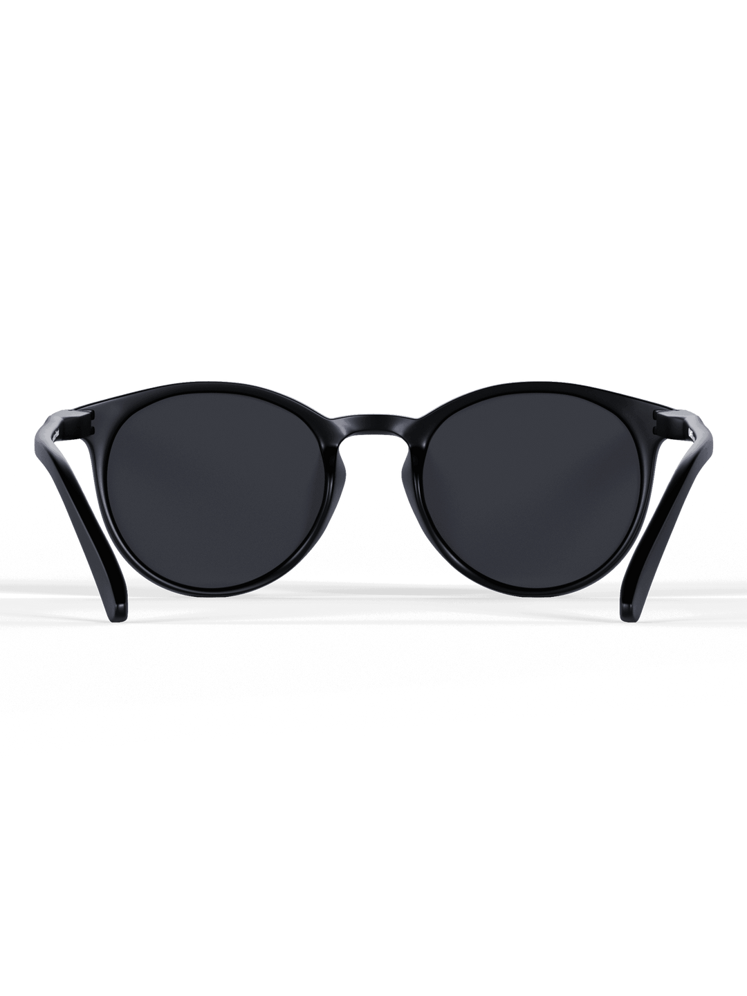 Black Round Polarized Sunglasses - Black Lens UV400 for Men & Women