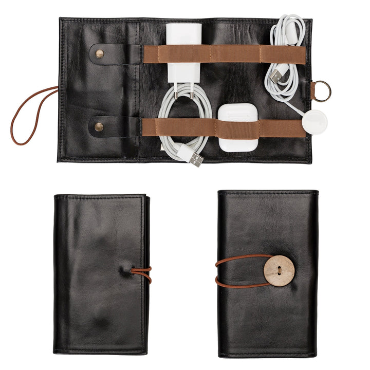 Salida Travel Pouch and Premium Leather Cable Organizer