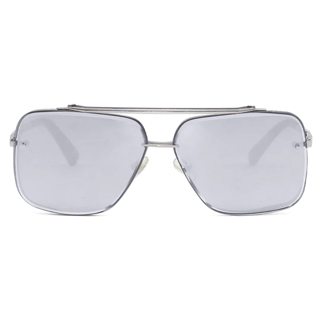 Bella -Tangle Free- Chrome Silver Oversized Squared Aviators