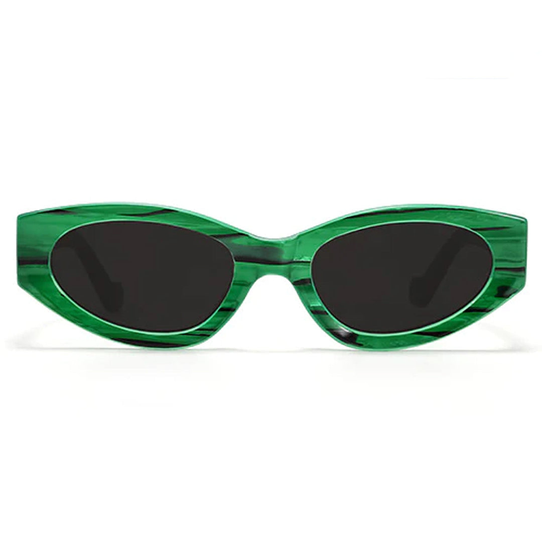 Kat x Money Moves - Green Cateye Sunglasses