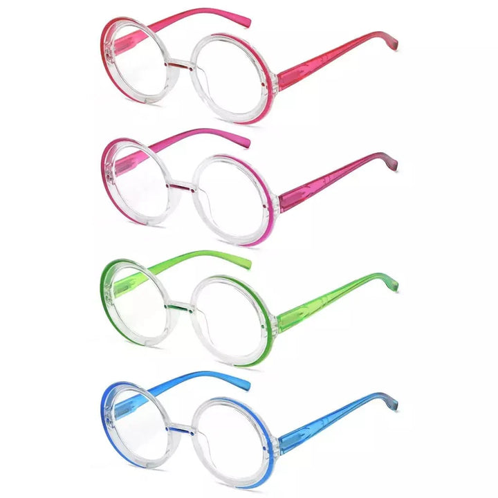 Small Frame Round Glasses 4 Pack for Round Face R2005C