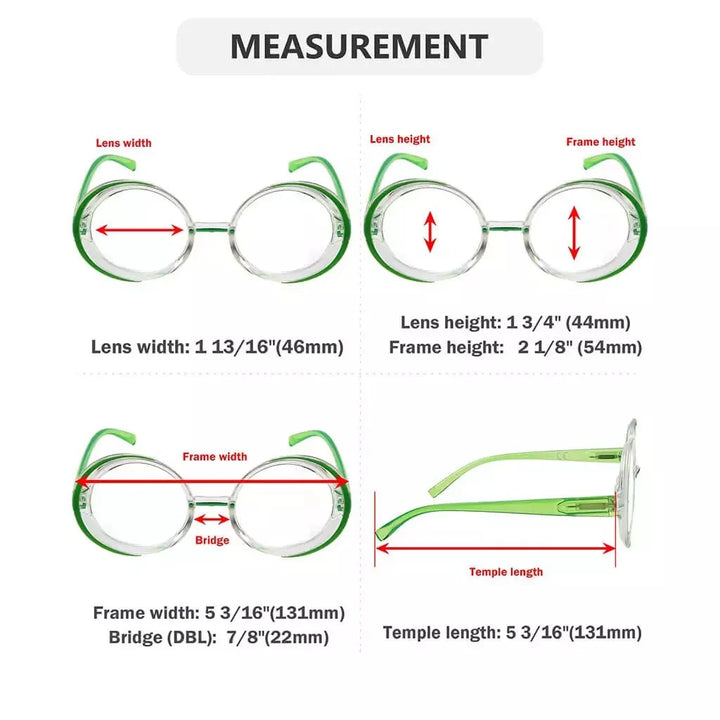 Small Frame Round Glasses 4 Pack for Round Face R2005C