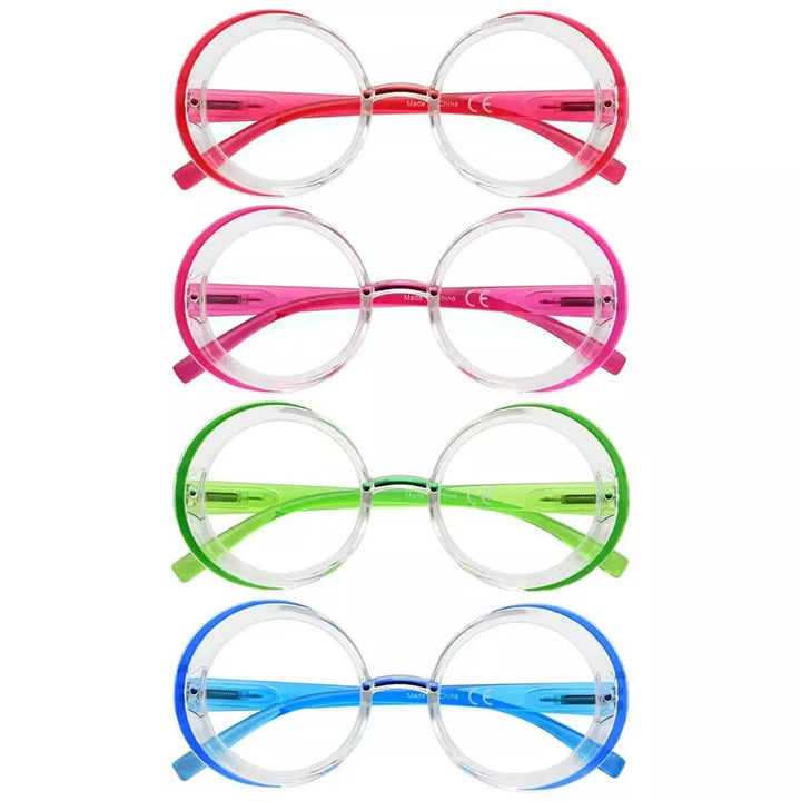 Small Frame Round Glasses 4 Pack for Round Face R2005C