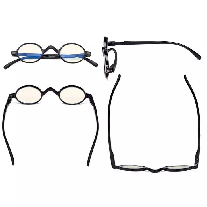 Small Frame Round Glasses Blue Light Filter UVR077X