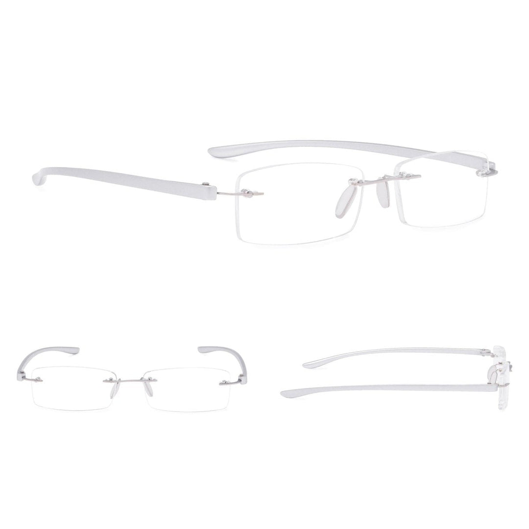 Classic Rectangle Rimless Reading Glasses R14001