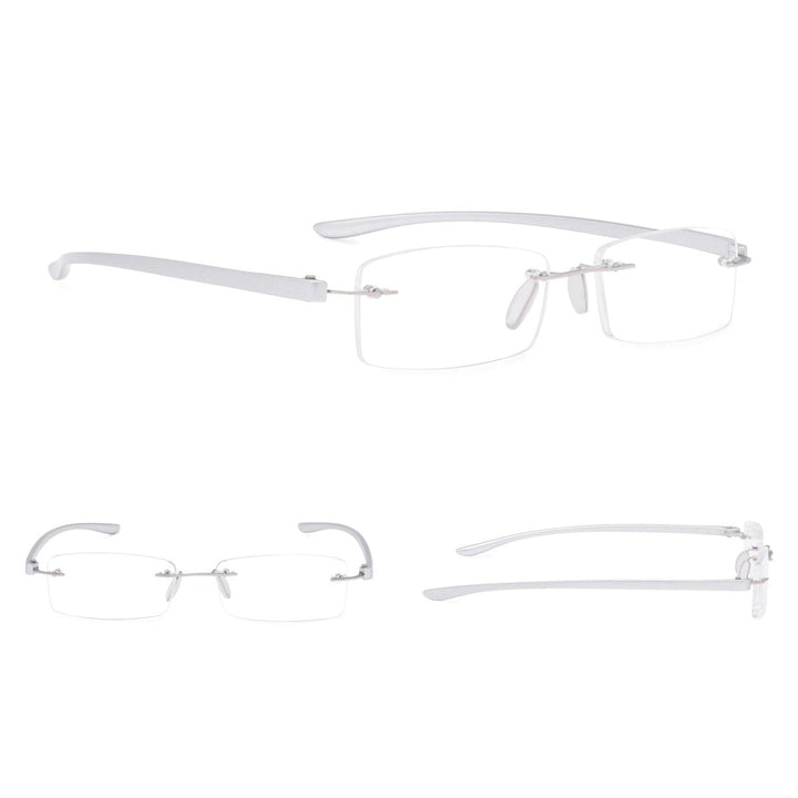Classic Rectangle Rimless Reading Glasses R14001