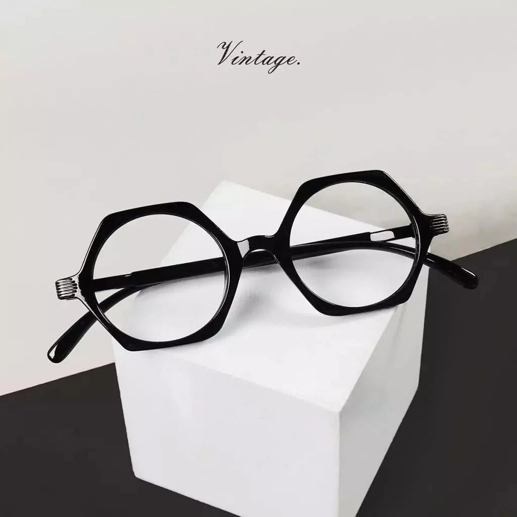 Small Vintage Polygon Reading Glasses Classic Geometric Readers R2009