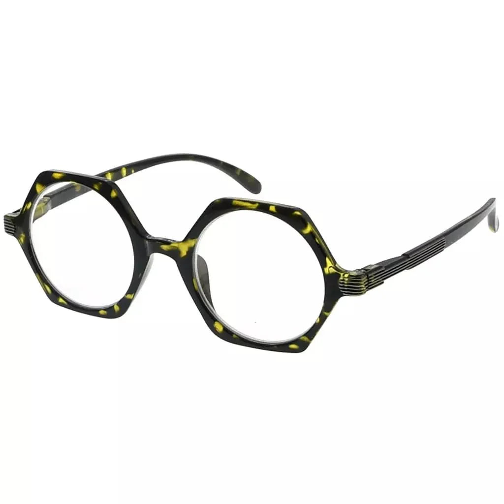 Small Vintage Polygon Reading Glasses Classic Geometric Readers R2009