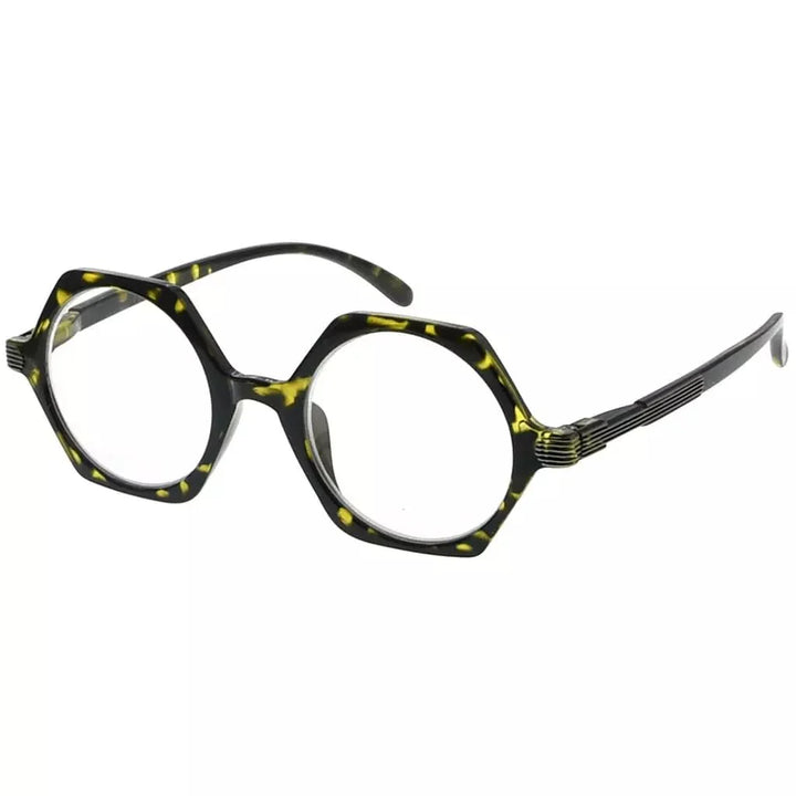 Small Vintage Polygon Reading Glasses Classic Geometric Readers R2009