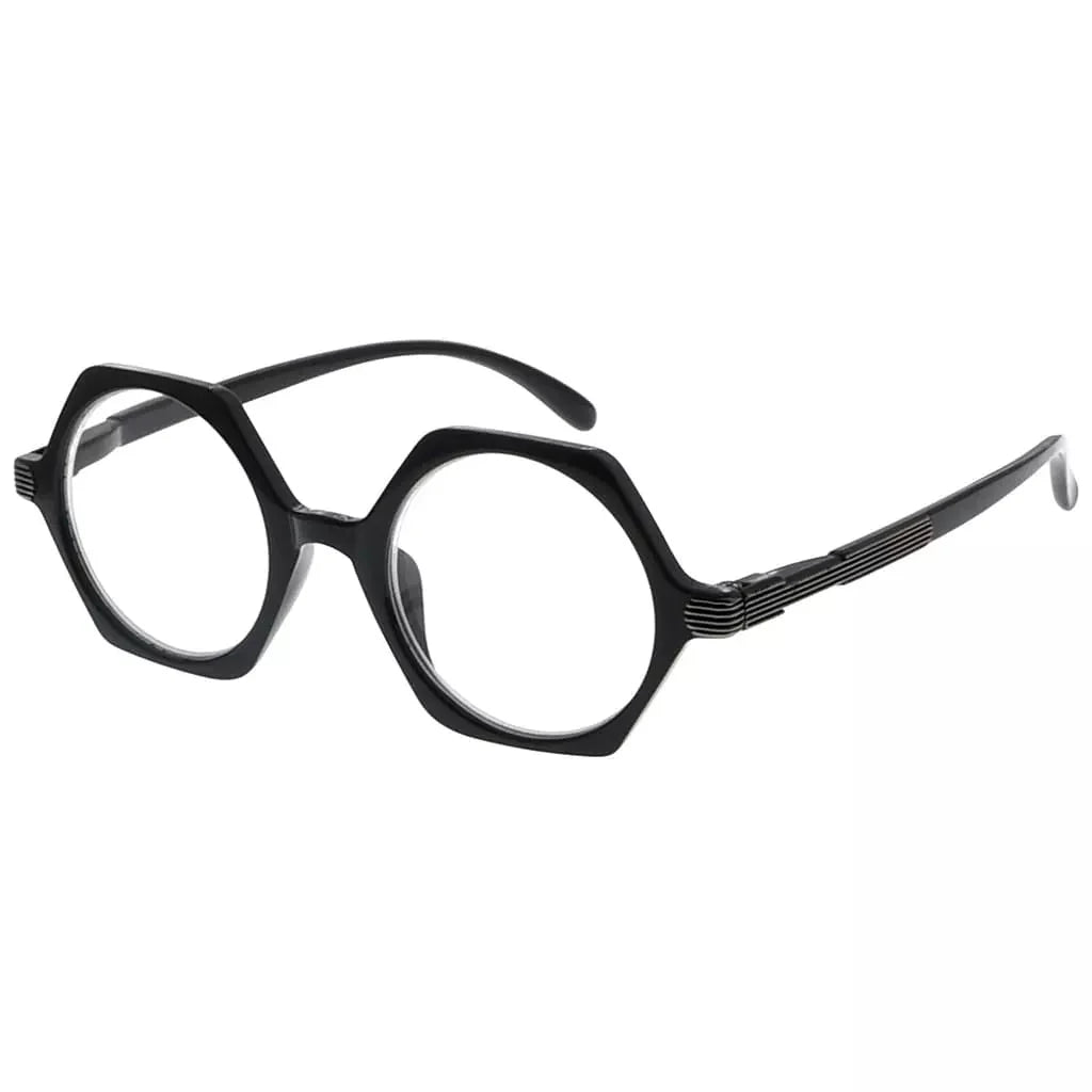 Small Vintage Polygon Reading Glasses Classic Geometric Readers R2009