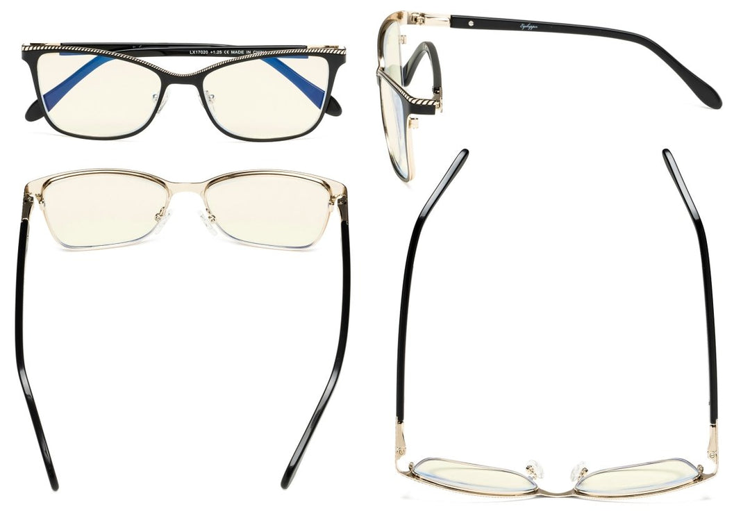 Crystal Blue Light Blocking Reading Glasses LX17020