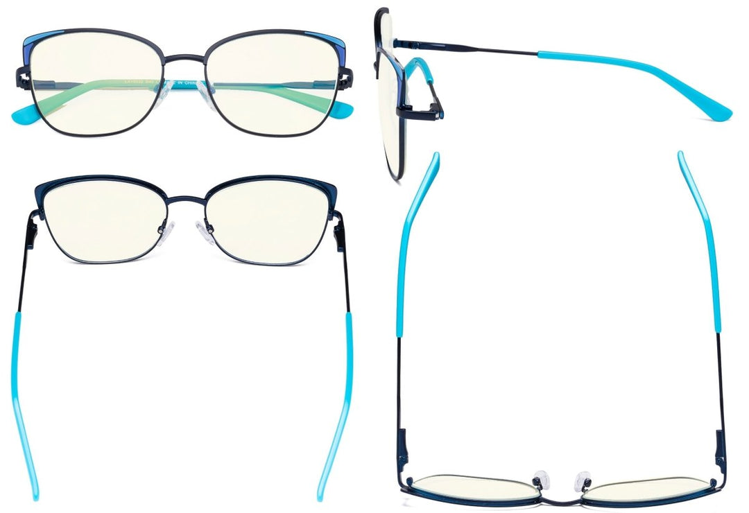 Stylish Classic Blue Light Filter Eyeglasses LX19032-BB40