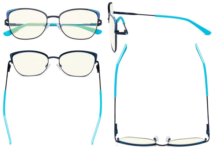 Stylish Classic Blue Light Filter Eyeglasses LX19032-BB40