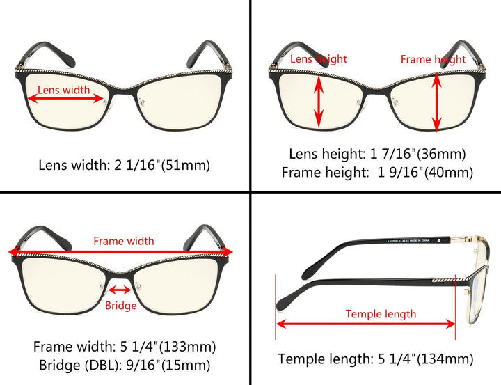 Crystal Blue Light Blocking Reading Glasses LX17020