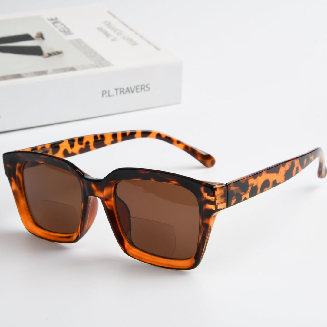 Square Sunglasses Thicker Frame Bifocal Readers SBR9106