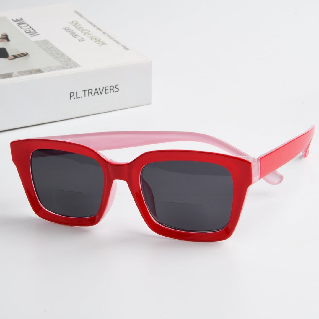 Square Sunglasses Thicker Frame Bifocal Readers SBR9106