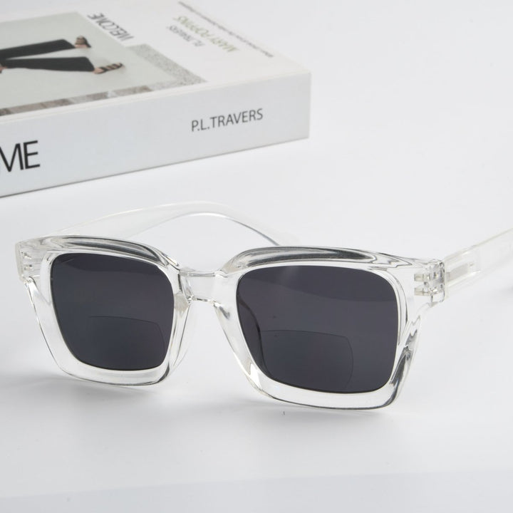 Square Sunglasses Thicker Frame Bifocal Readers SBR9106