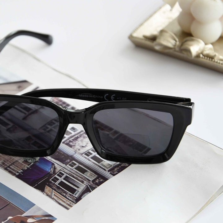 Square Sunglasses Thicker Frame Bifocal Readers SBR9106