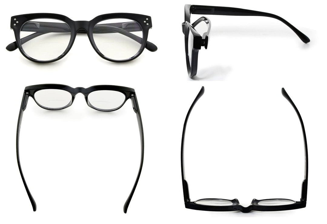 Stylish Thicker Frame Bifocal Reading Glasses BR9110