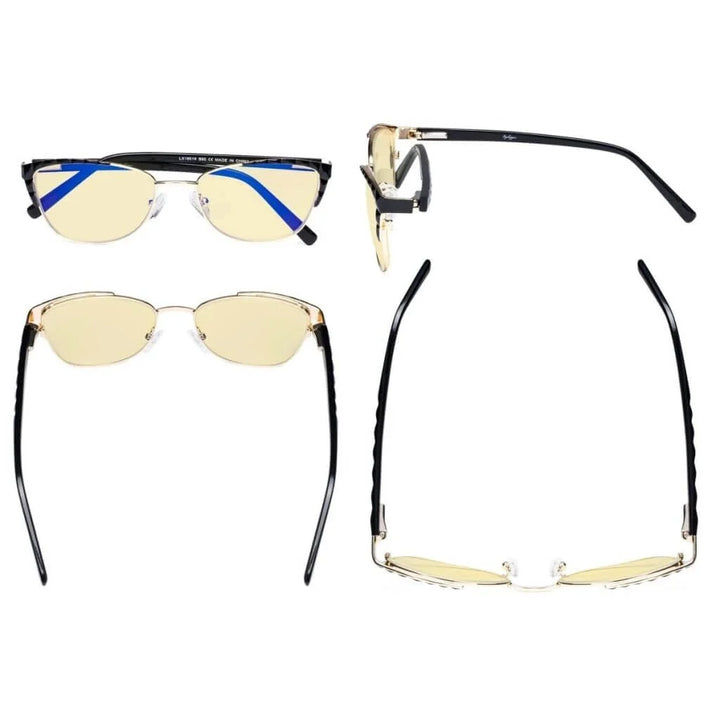 Stylish Cat-eye Blue Light Blocking Eyeglasses LX19016-BB60
