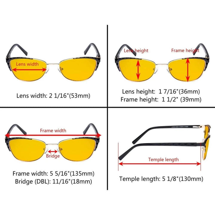Stylish Cat-eye Blue Light Blocking Eyeglasses LX19016-BB90