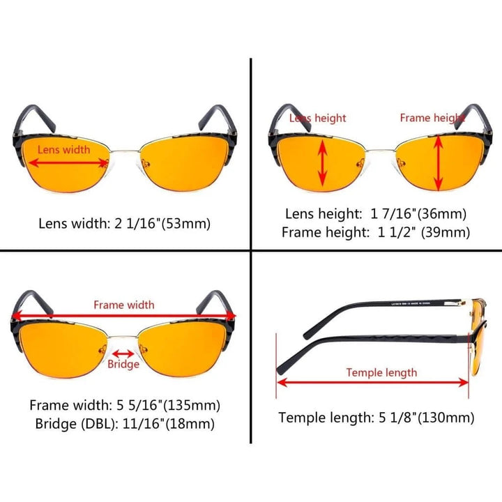 Stylish Cat-eye Blue Light Blocking Eyeglasses LX19016-BB98