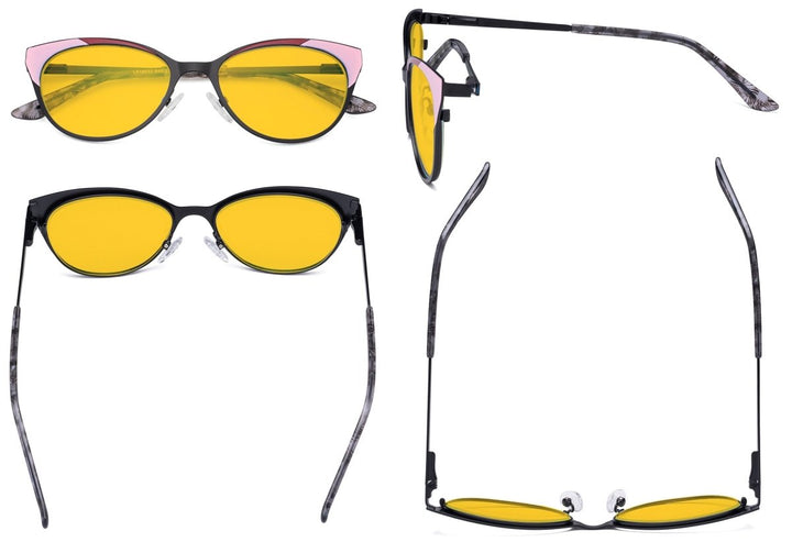 Cat-eye Anti-reflective Blue Light Eyeglasses LX19033-BB90