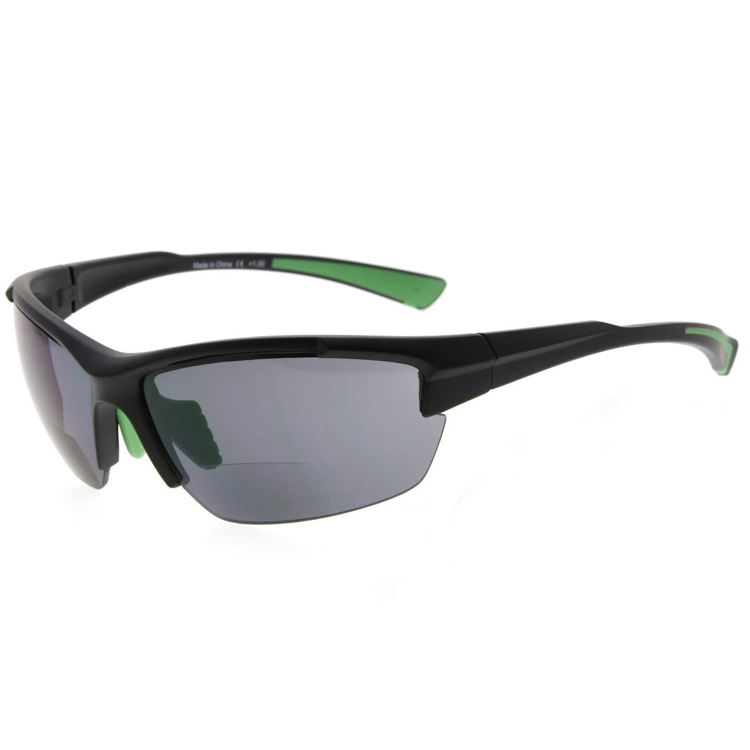 Half Rim Rectangle Bifocal Reading Sunglasses TR90