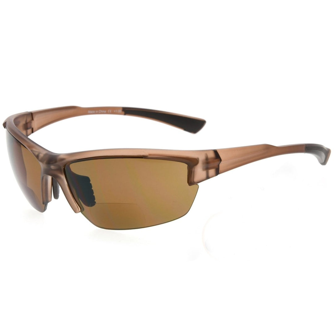 Half Rim Rectangle Bifocal Reading Sunglasses TR90