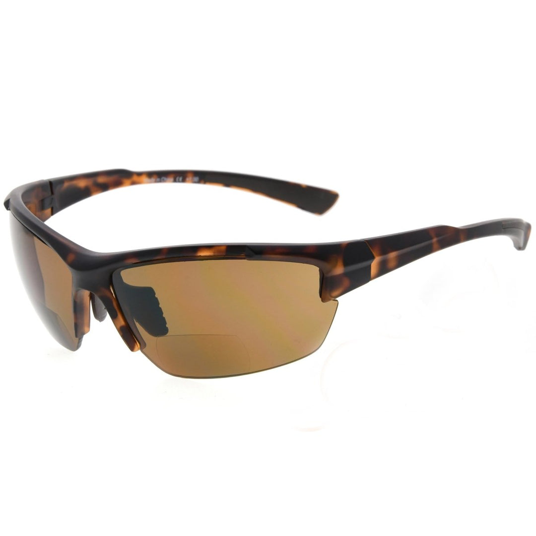 Half Rim Rectangle Bifocal Reading Sunglasses TR90