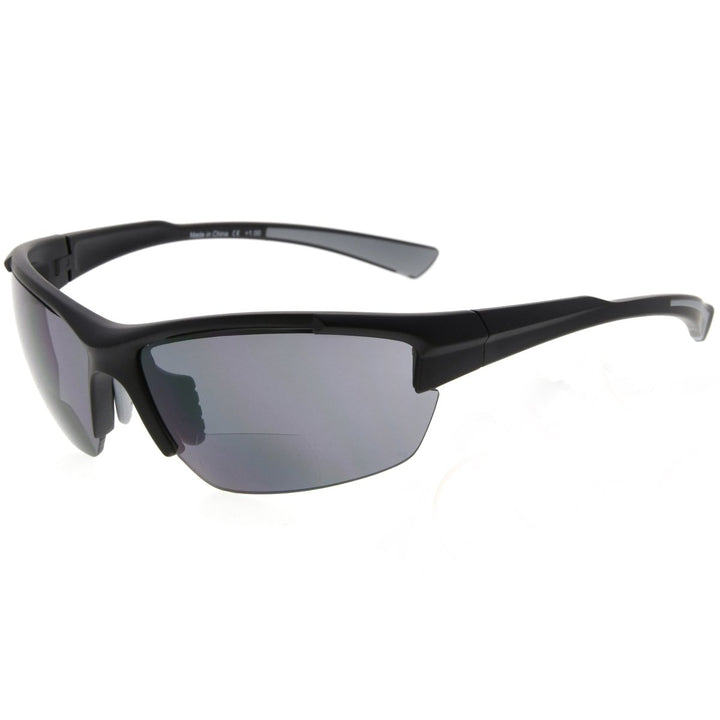 Half Rim Rectangle Bifocal Reading Sunglasses TR90