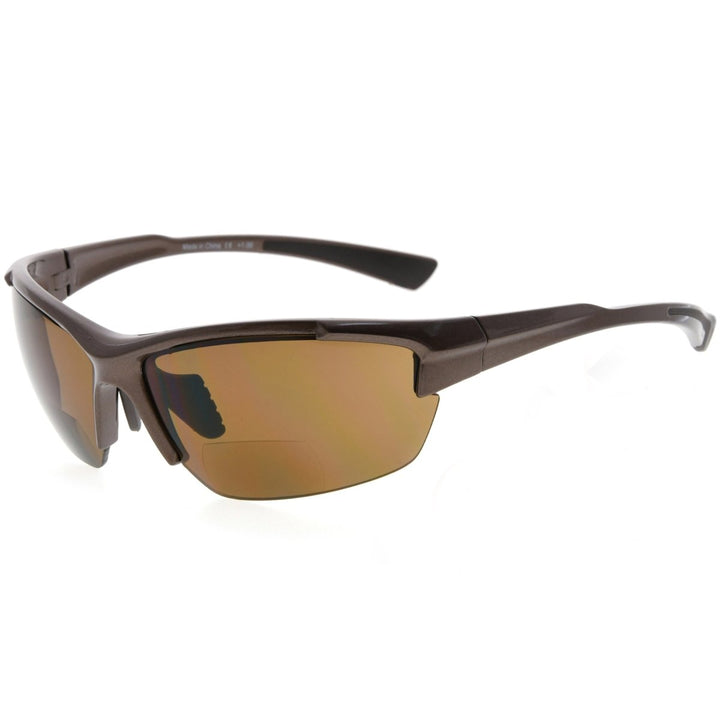 Half Rim Rectangle Bifocal Reading Sunglasses TR90