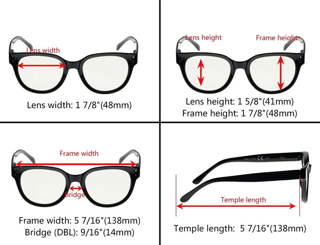 Thicker Frame Progressive Multifocal Reading Glasses M9110
