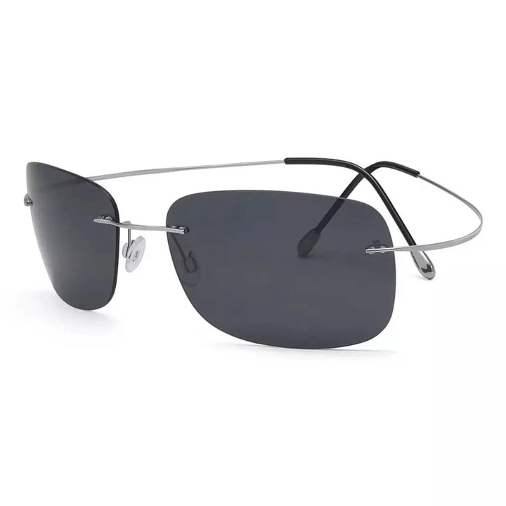 Stylish Rimless Titanium Frame Polarized Sunglasses S1503