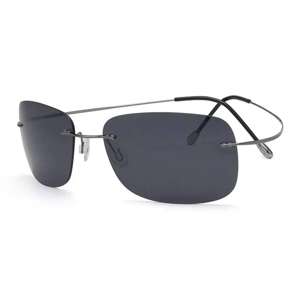 Stylish Rimless Titanium Frame Polarized Sunglasses S1503