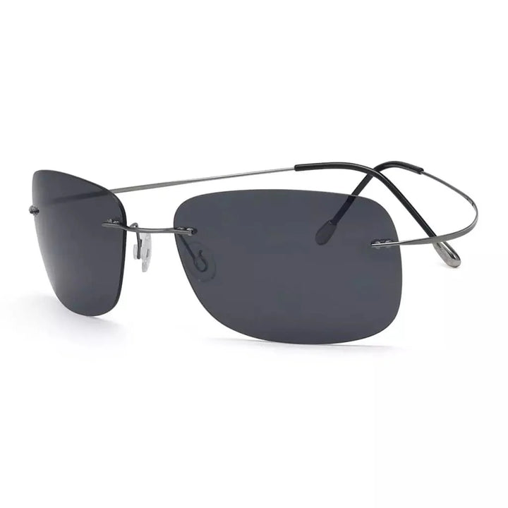 Stylish Rimless Titanium Frame Polarized Sunglasses S1503