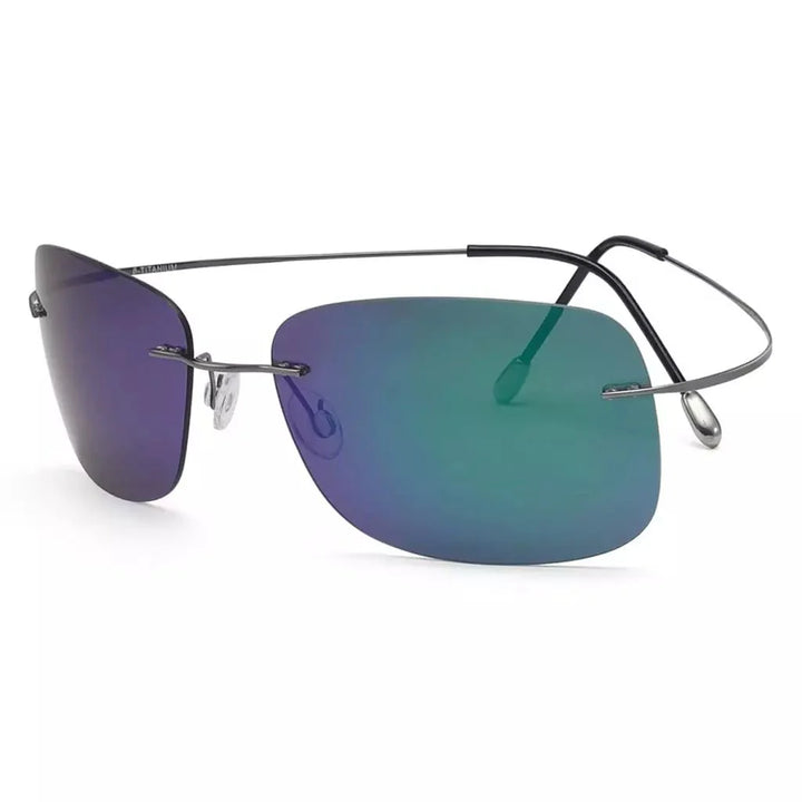 Stylish Rimless Titanium Frame Polarized Sunglasses S1503