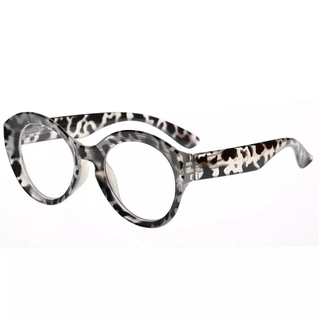 Stylish Thicker Frame Round Reading Glasses R2004