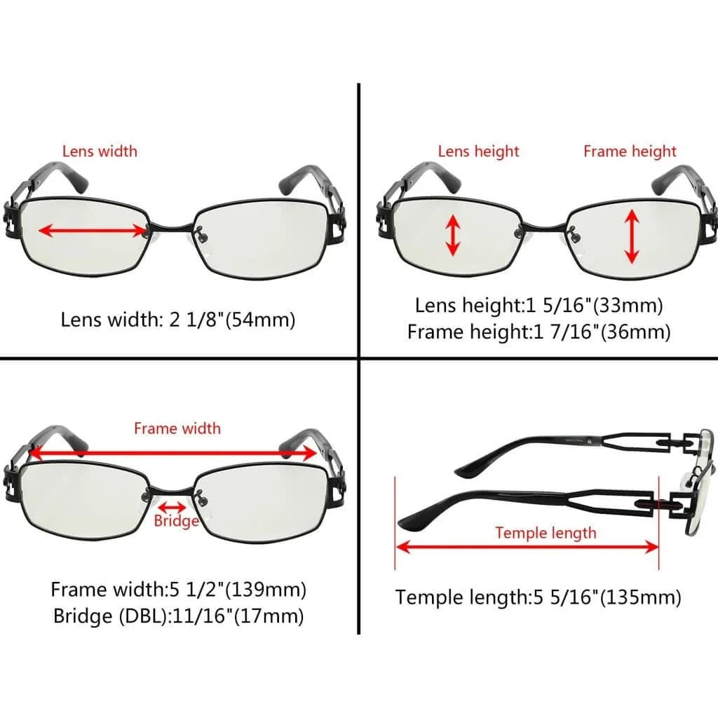 Stylish Titanium Eyeglasses Blue Light Filter 003A