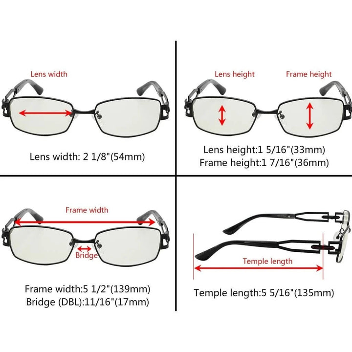 Stylish Titanium Eyeglasses Blue Light Filter 003A