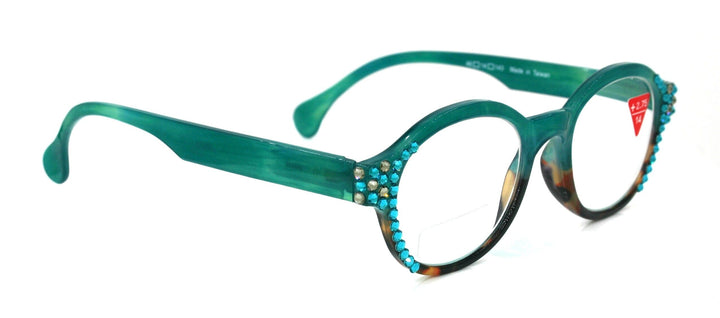 The Alchemist Bling Round Reading Glasses with Genuine European Crystals