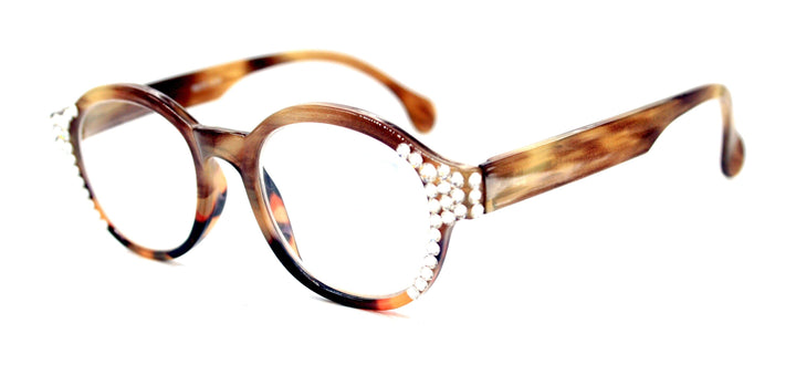 The Alchemist Bling Round Reading Glasses with Genuine European Crystals