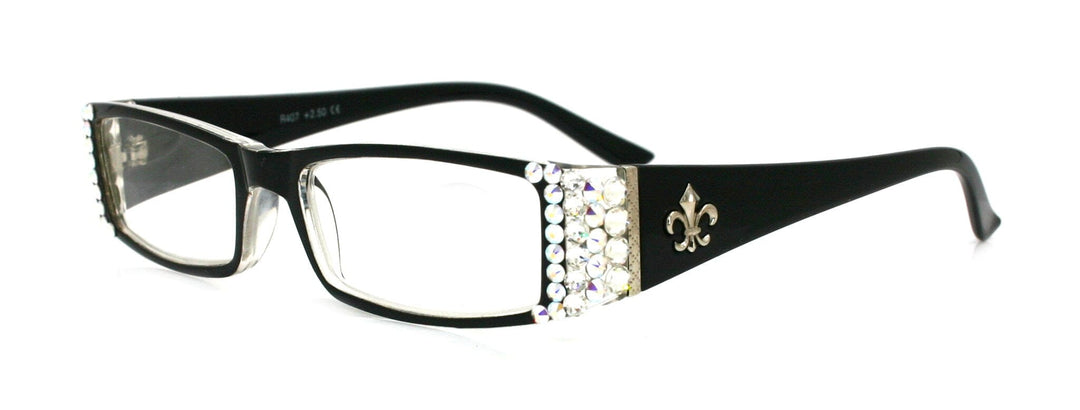 The French Bling Fleur De Lis Women's Reading Glasses w/ Genuine European Crystals