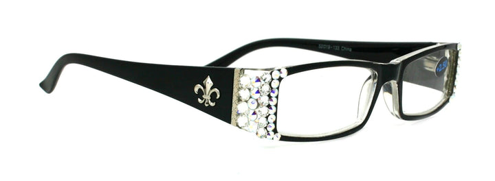 The French Bling Fleur De Lis Women's Reading Glasses w/ Genuine European Crystals