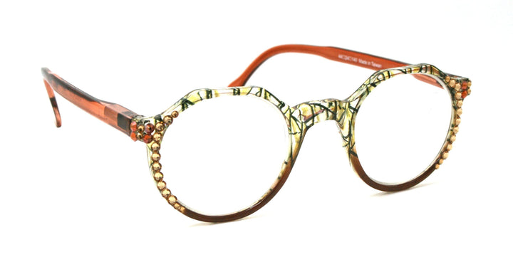 The Hexagon Bling Reading Glasses with Genuine European Crystals