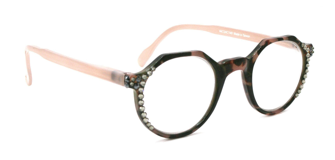 The Hexagon Bling Reading Glasses with Genuine European Crystals