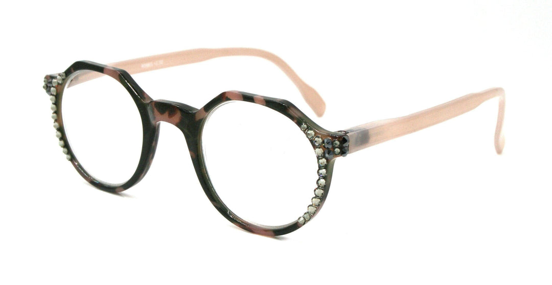 The Hexagon Bling Reading Glasses with Genuine European Crystals