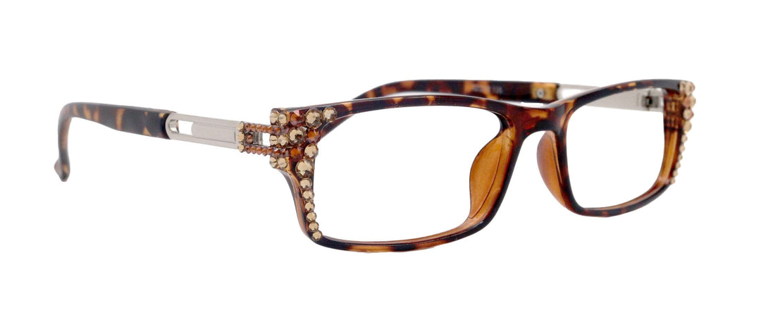 The Hudson Bling Reading Glasses with Genuine European Crystals