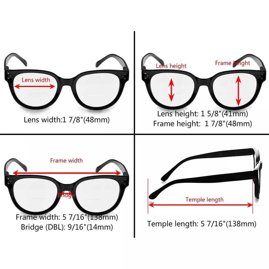 Thick Frame Trendy Style Bifocal Reading Glasses BR9110