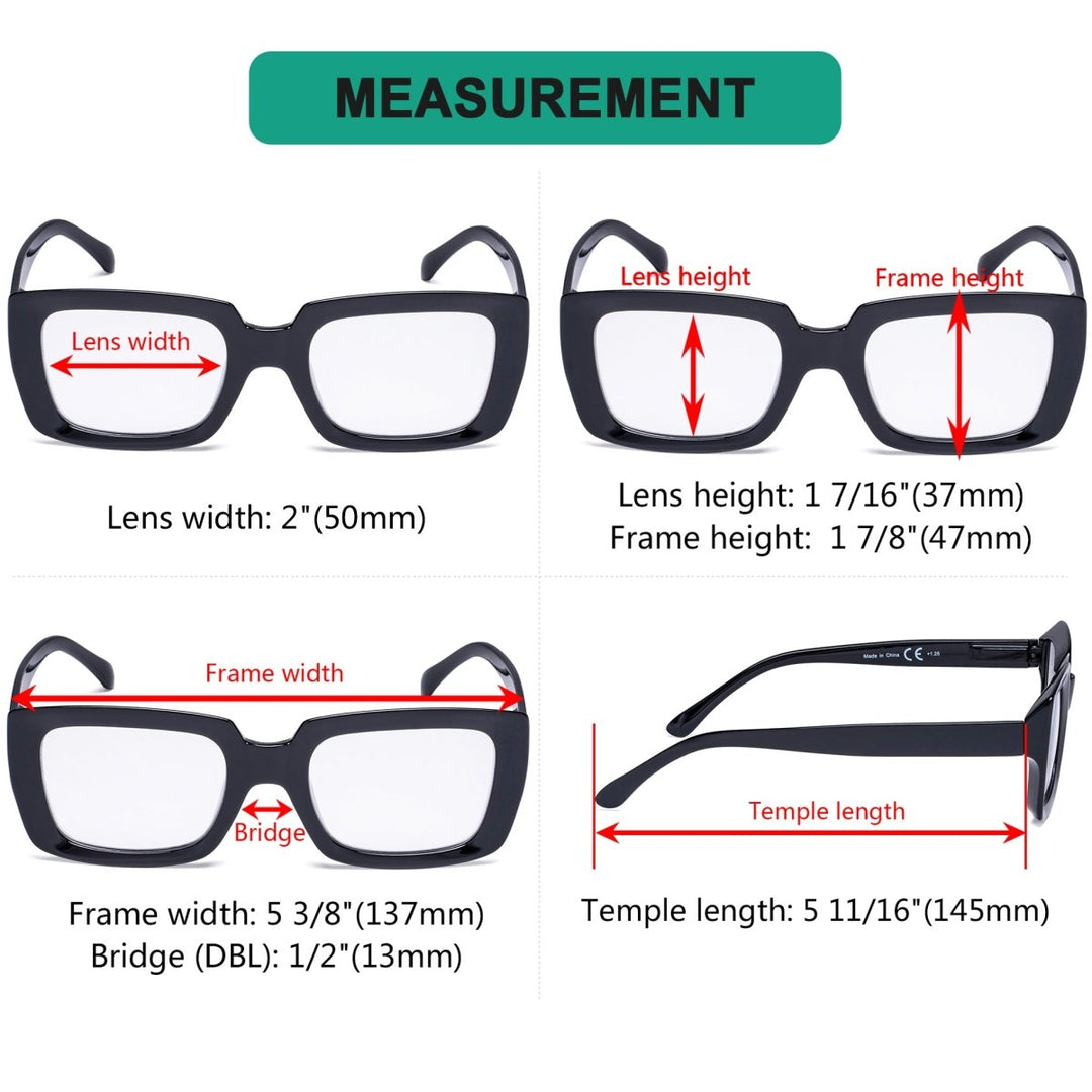 Thicker Frame Trendy Reading Glasses R9107